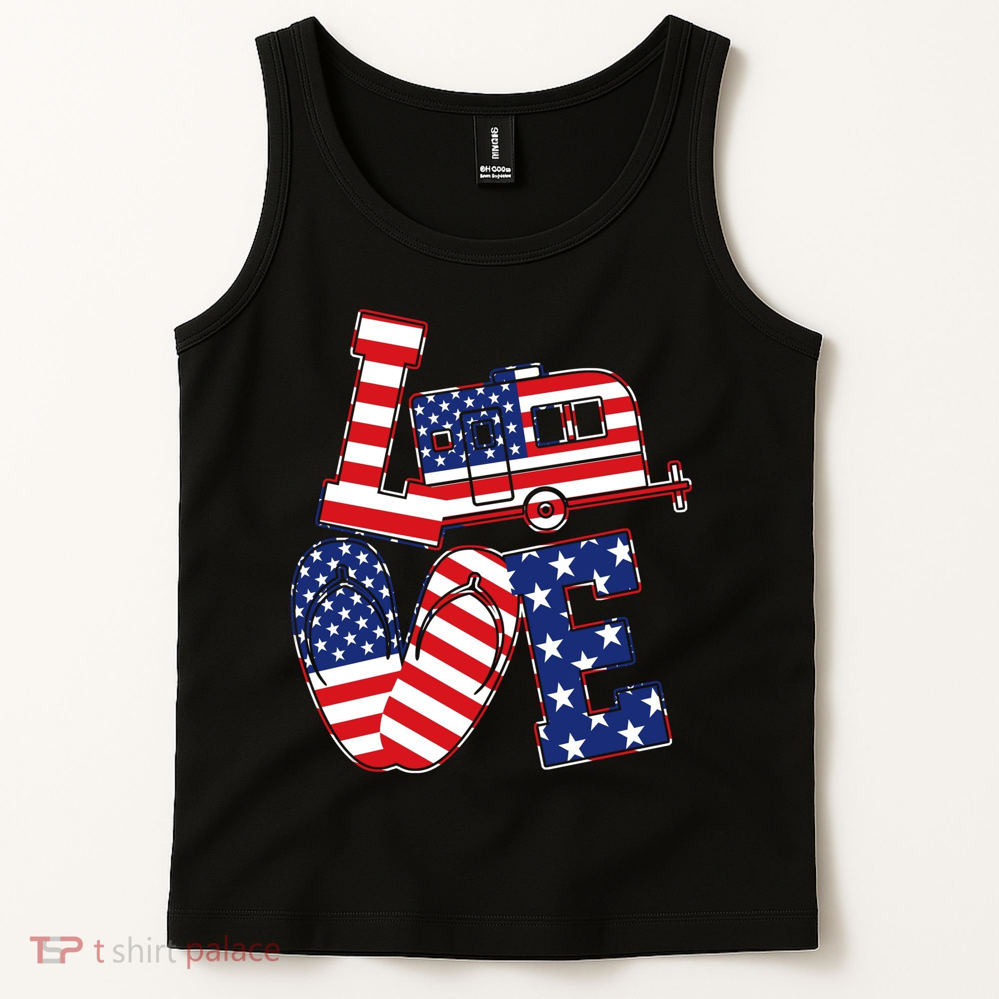 Love USA Camping  Tank Top