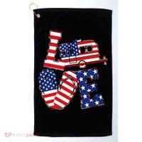 Love USA Camping  Golf Towel thumb 0