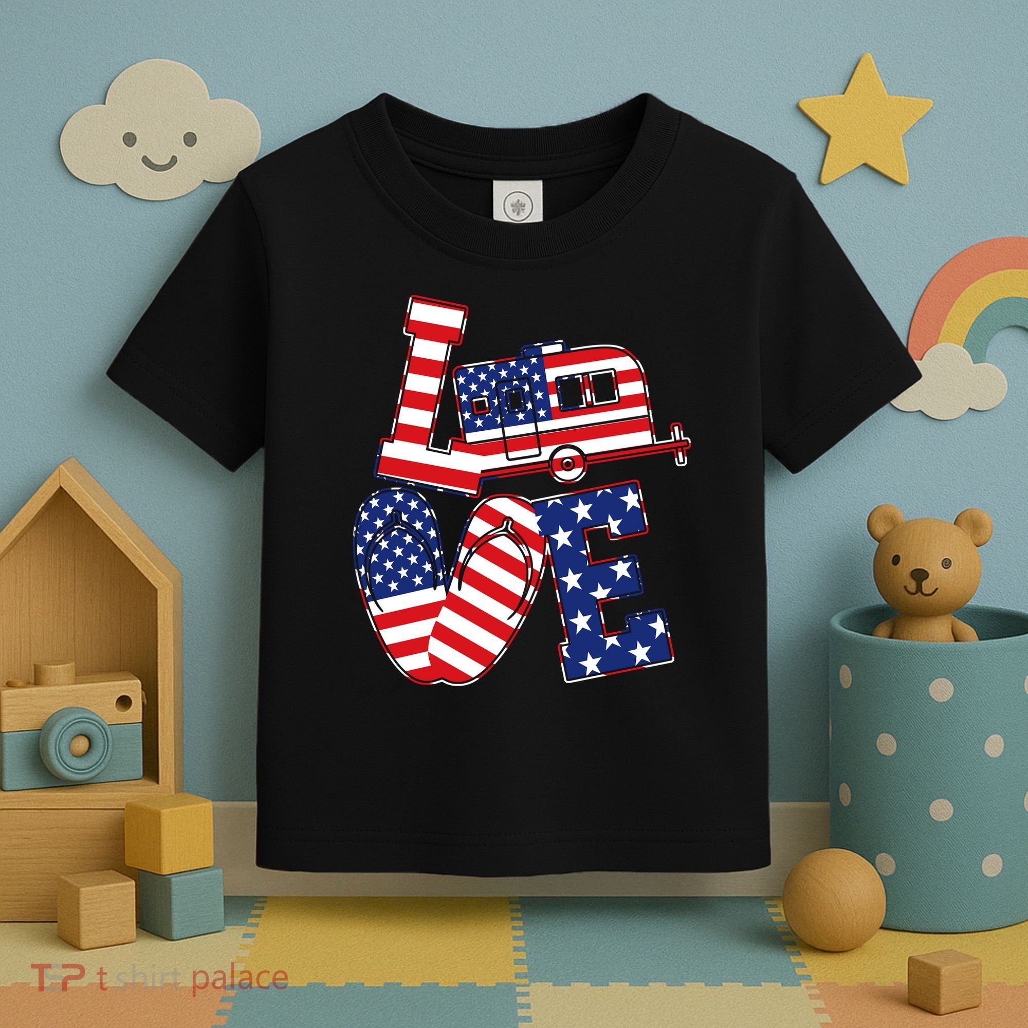 Love USA Camping  Toddler T-Shirt