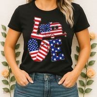 Love USA Camping  Women's T-Shirt thumb 2