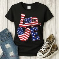 Love USA Camping  Women's T-Shirt thumb 3