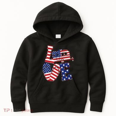 Love USA Camping  Kids Hoodie