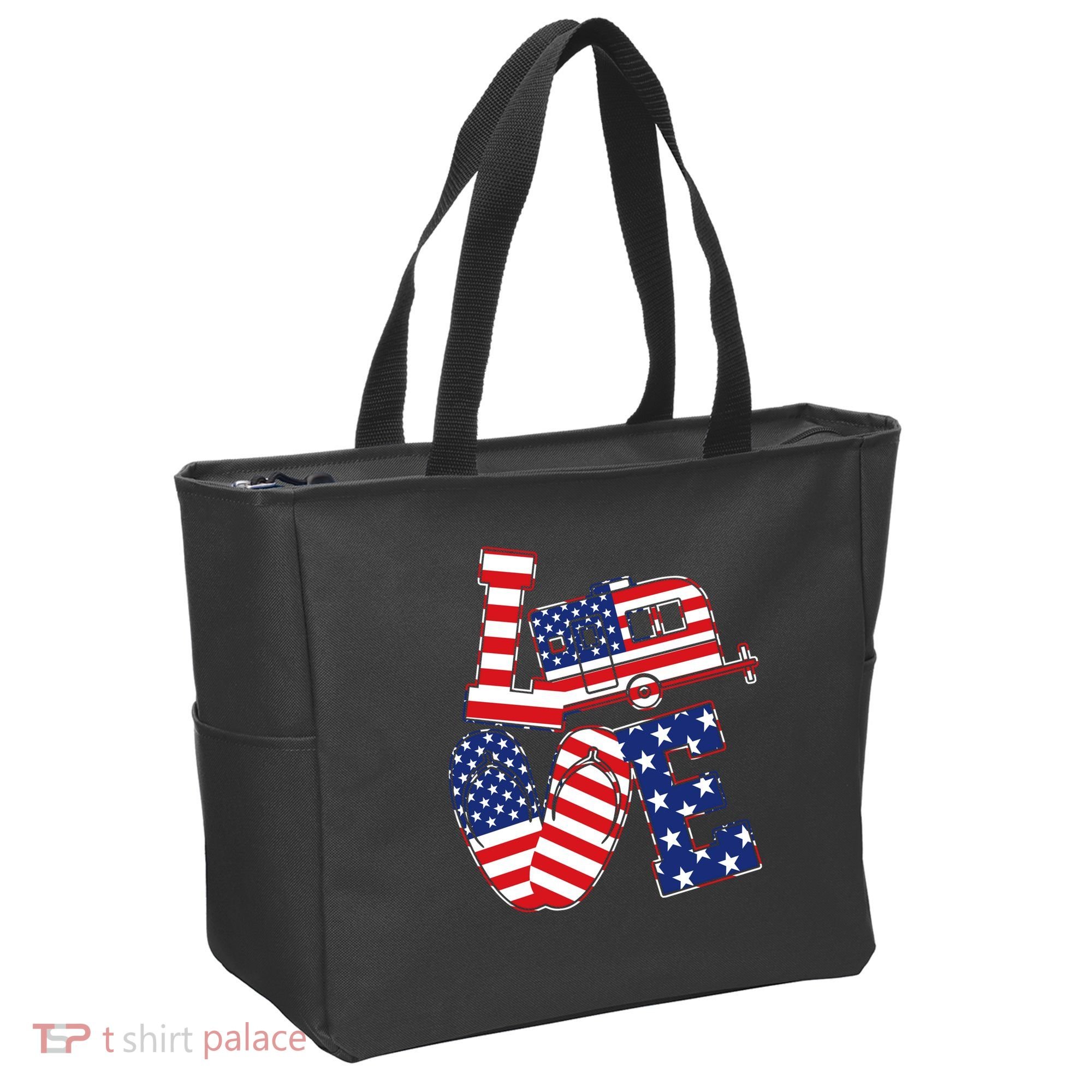 Love USA Camping  Tote Bag