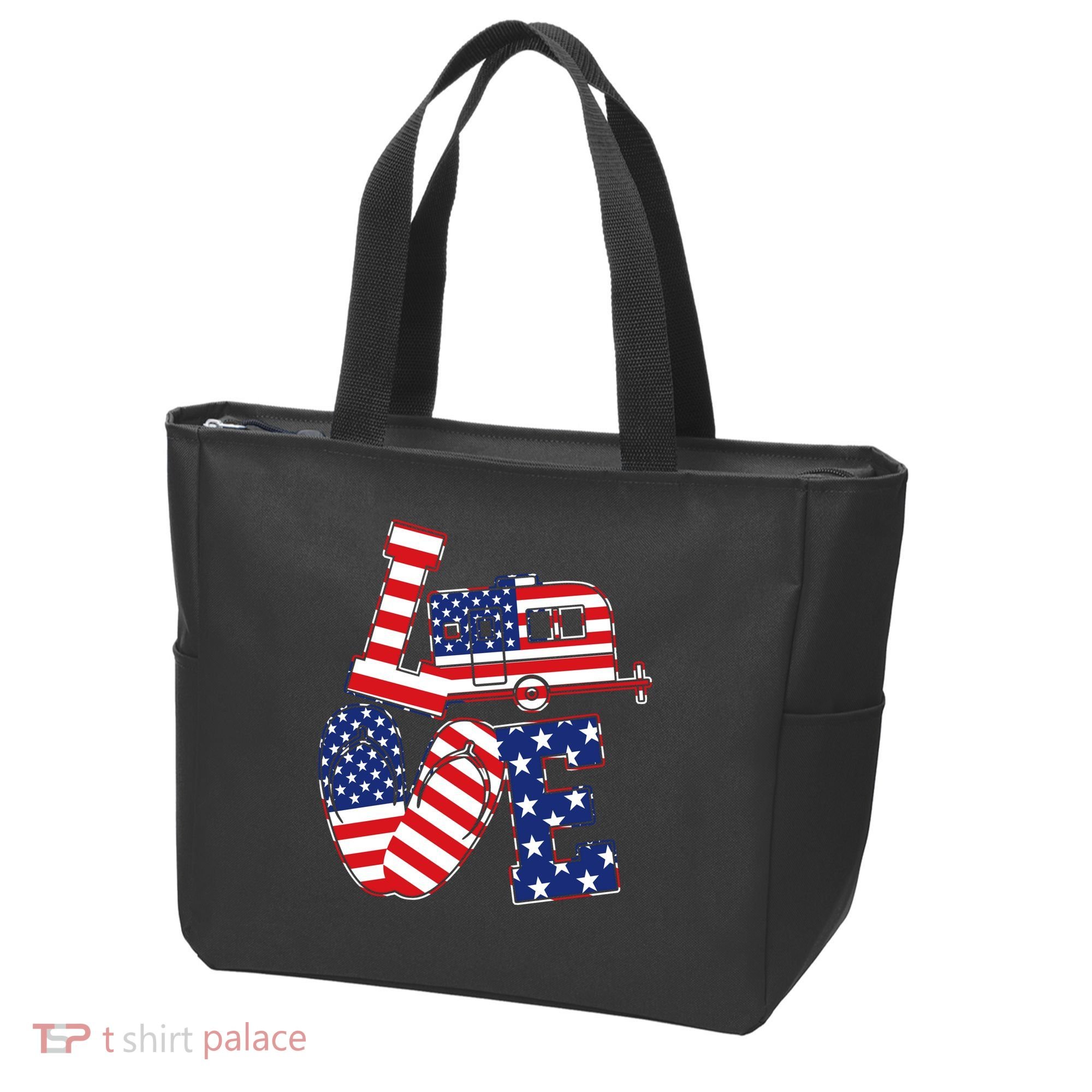 Love USA Camping  Tote Bag