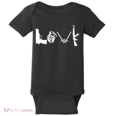 Love Weapons Logo Baby Bodysuit