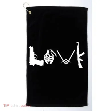 Love Weapons Logo Golf Towel