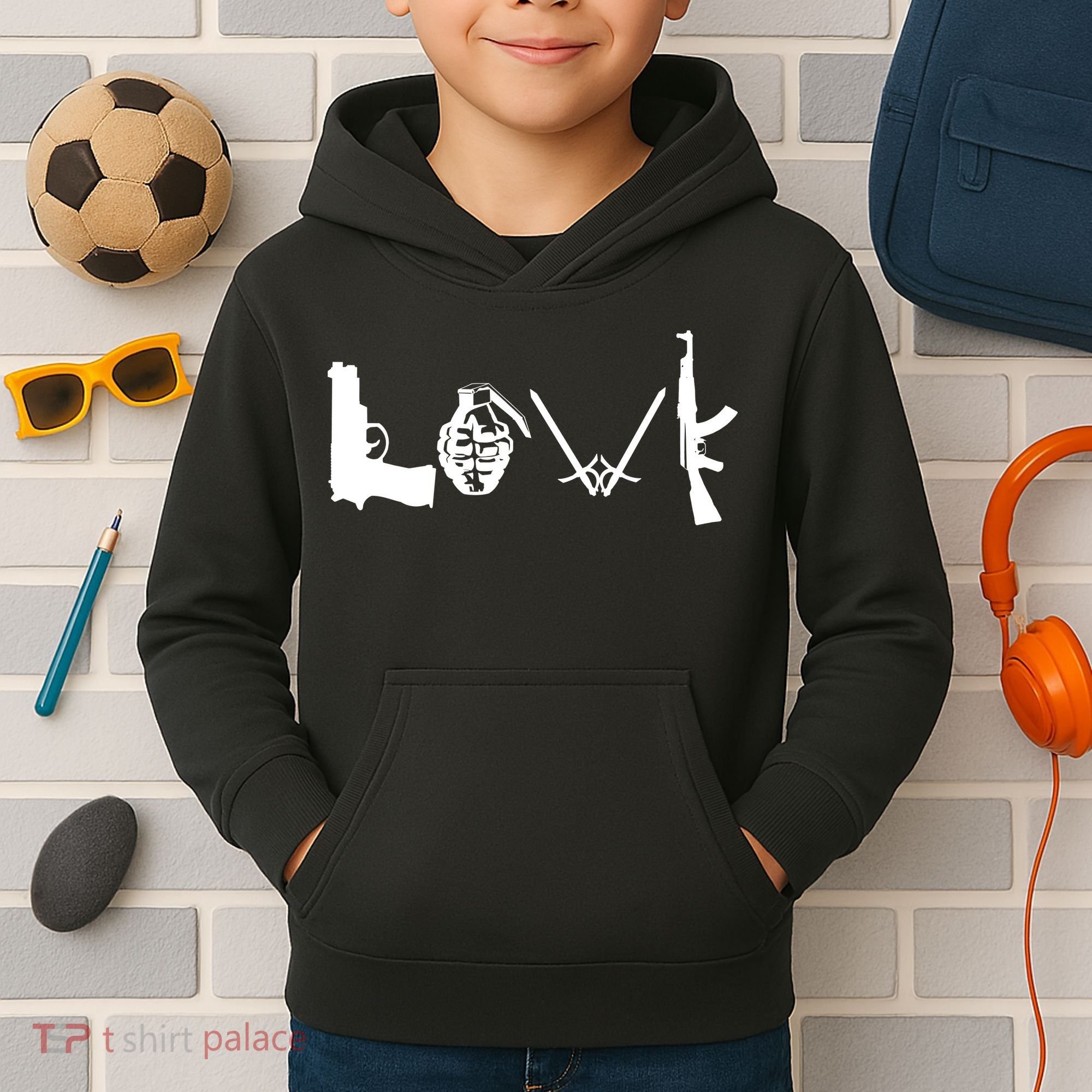 Love Weapons Logo Kids Hoodie