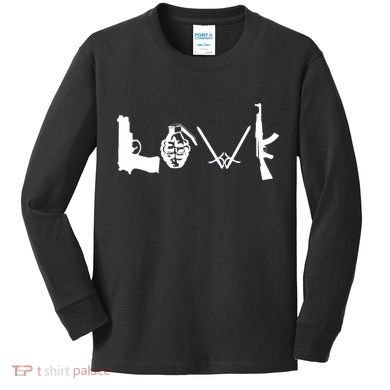 Love Weapons Logo Kids Long Sleeve Shirt