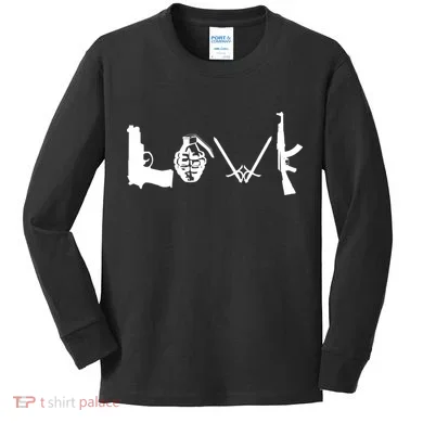 Love Weapons Logo Kids Long Sleeve Shirt