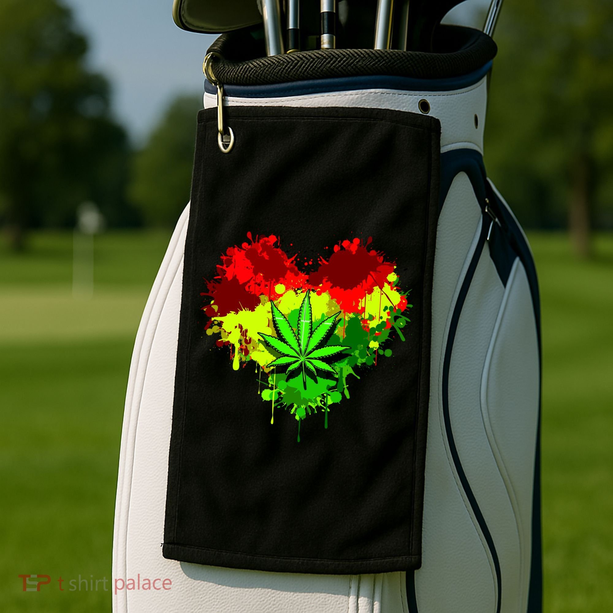 Love Weed Medical Marijuana Golf Towel