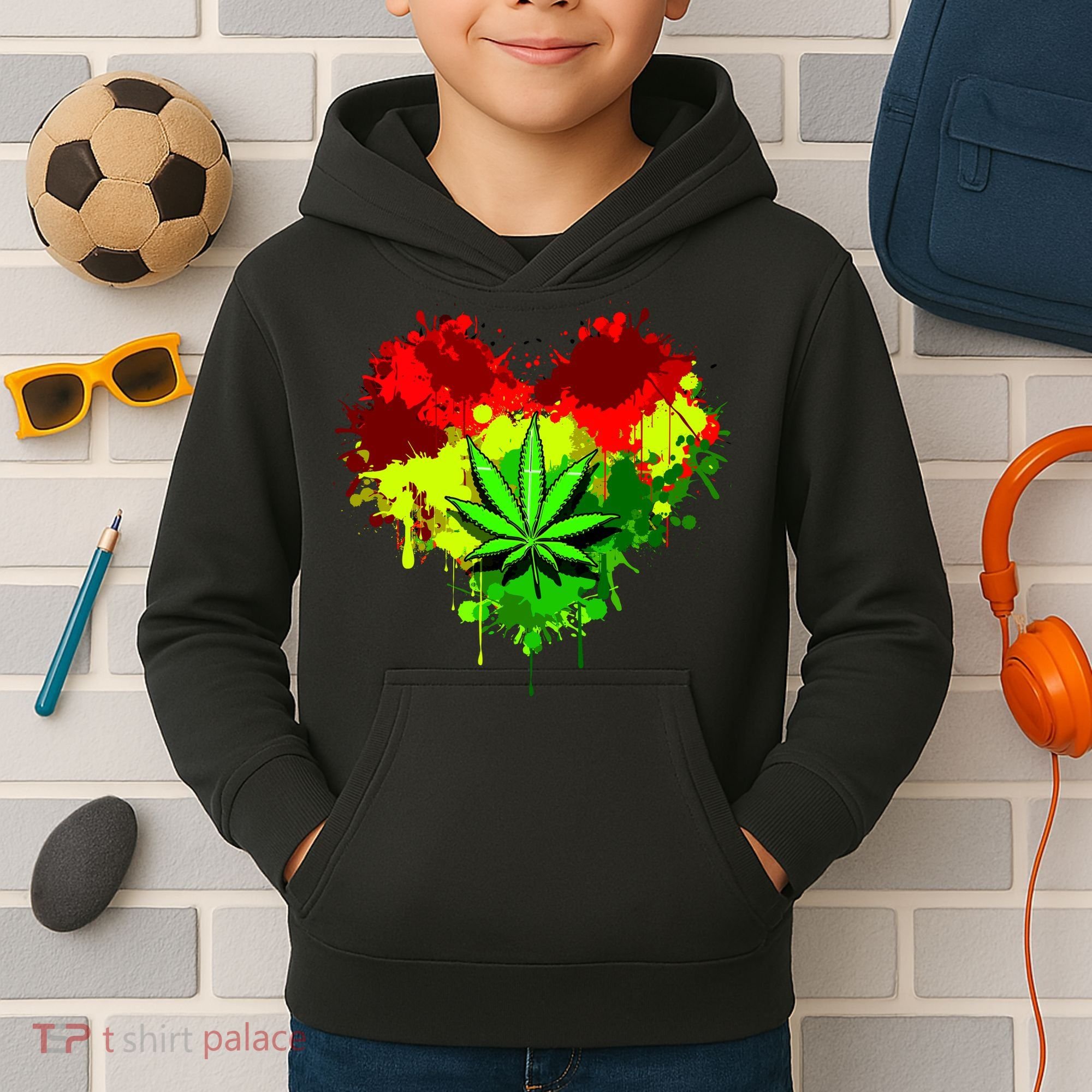 Love Weed Medical Marijuana Kids Hoodie