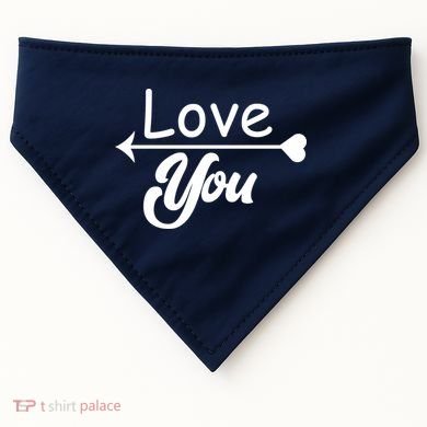 Love You Arrow Heart USA-Made Doggie Bandana