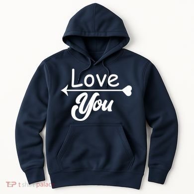 Love You Arrow Heart Hoodie