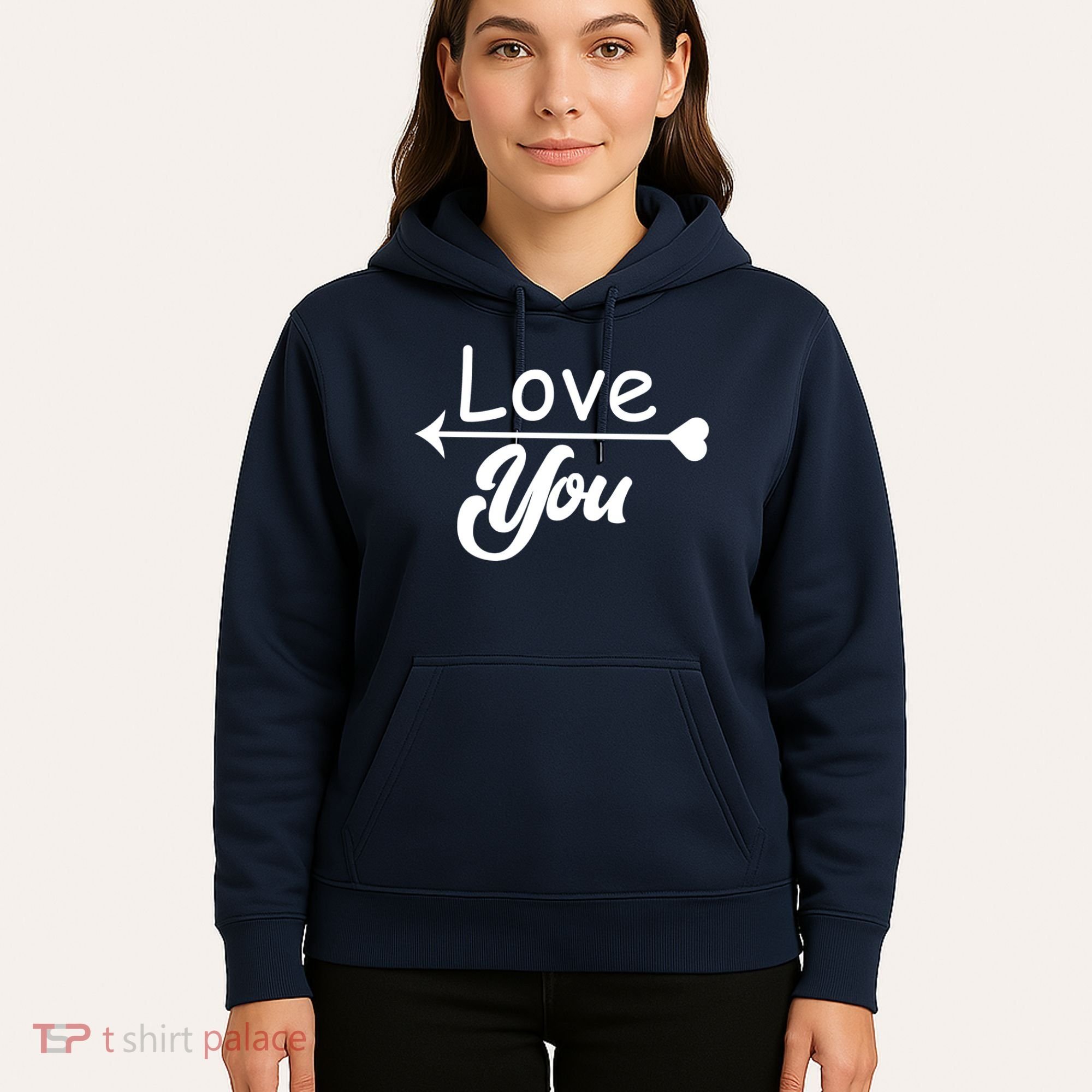 Love You Arrow Heart Hoodie