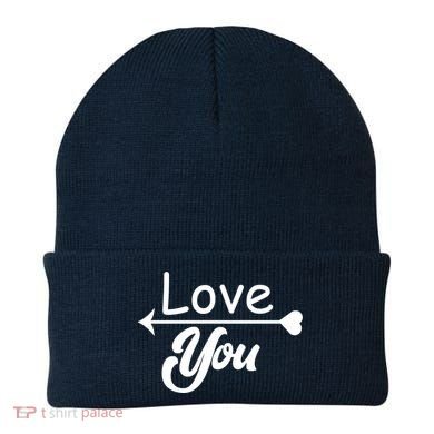 Love You Arrow Heart Beanie