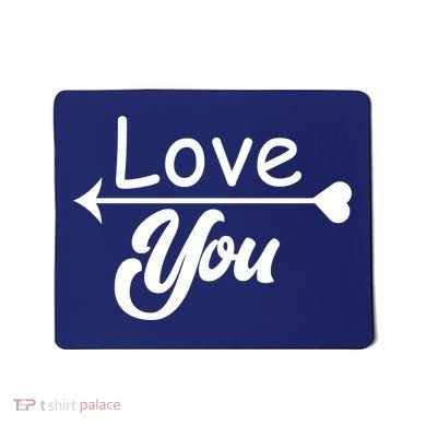 Love You Arrow Heart Mousepad