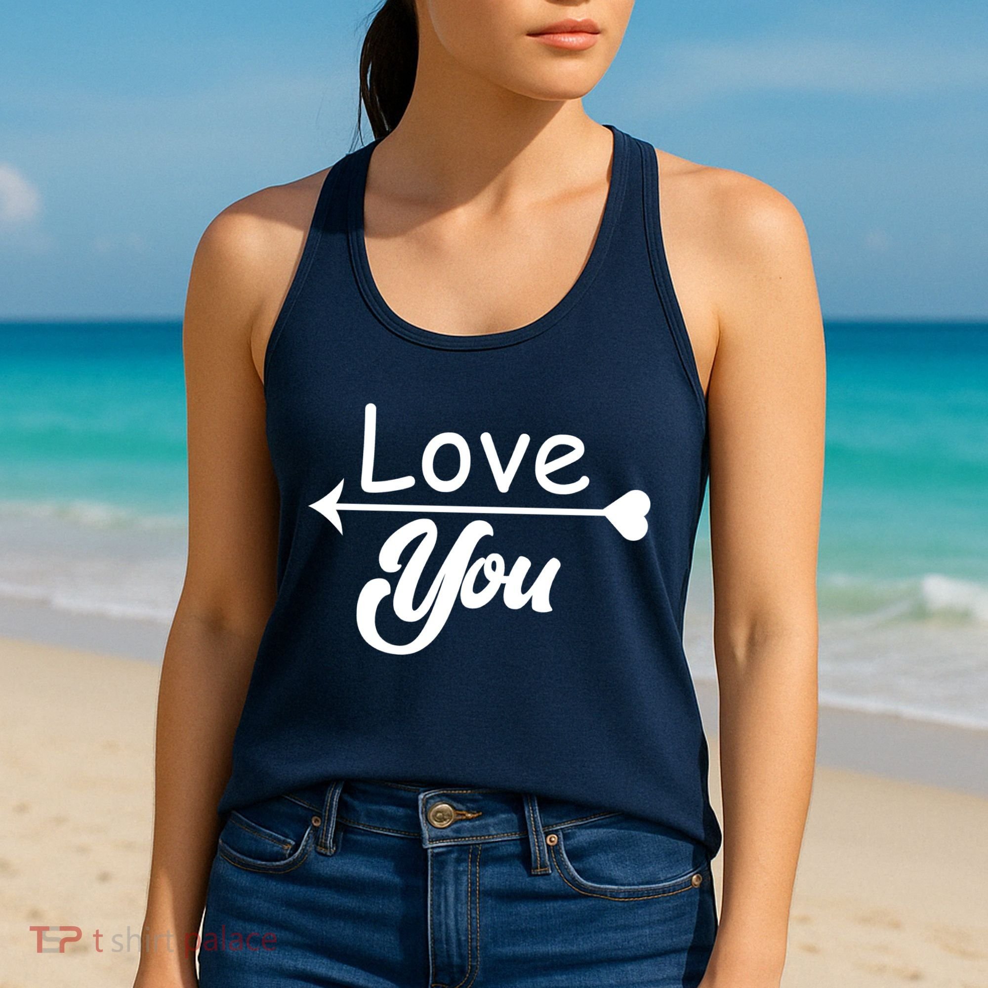 Love You Arrow Heart Women's Tank Top