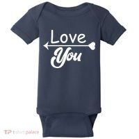 Love You Arrow Heart Baby Bodysuit thumb 0