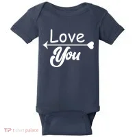 Love You Arrow Heart Baby Bodysuit thumb 0
