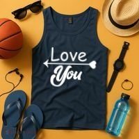 Love You Arrow Heart Tank Top thumb 4