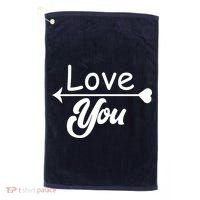 Love You Arrow Heart Golf Towel thumb 0