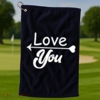 Love You Arrow Heart Golf Towel thumb 1