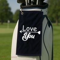 Love You Arrow Heart Golf Towel thumb 2