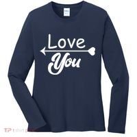 Love You Arrow Heart Women's Long Sleeve Shirt thumb 0