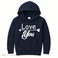 Love You Arrow Heart Kids Hoodie thumb 0