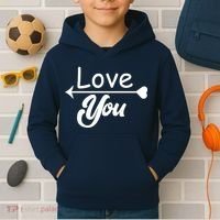 Love You Arrow Heart Kids Hoodie thumb 2
