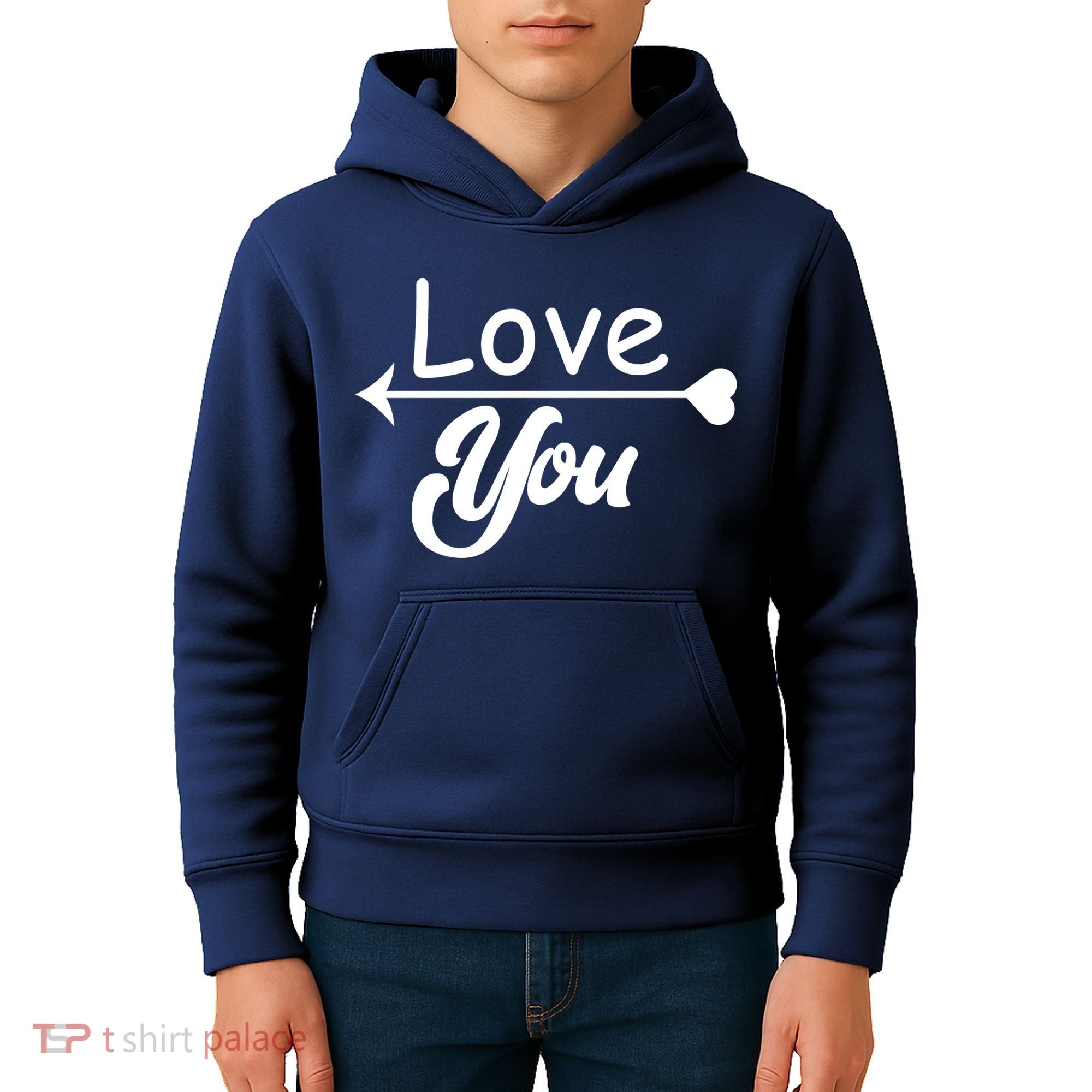 Love You Arrow Heart Kids Hoodie