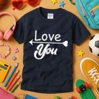 Love You Arrow Heart Kids T-Shirt thumb 3