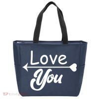 Love You Arrow Heart Tote Bag thumb 0