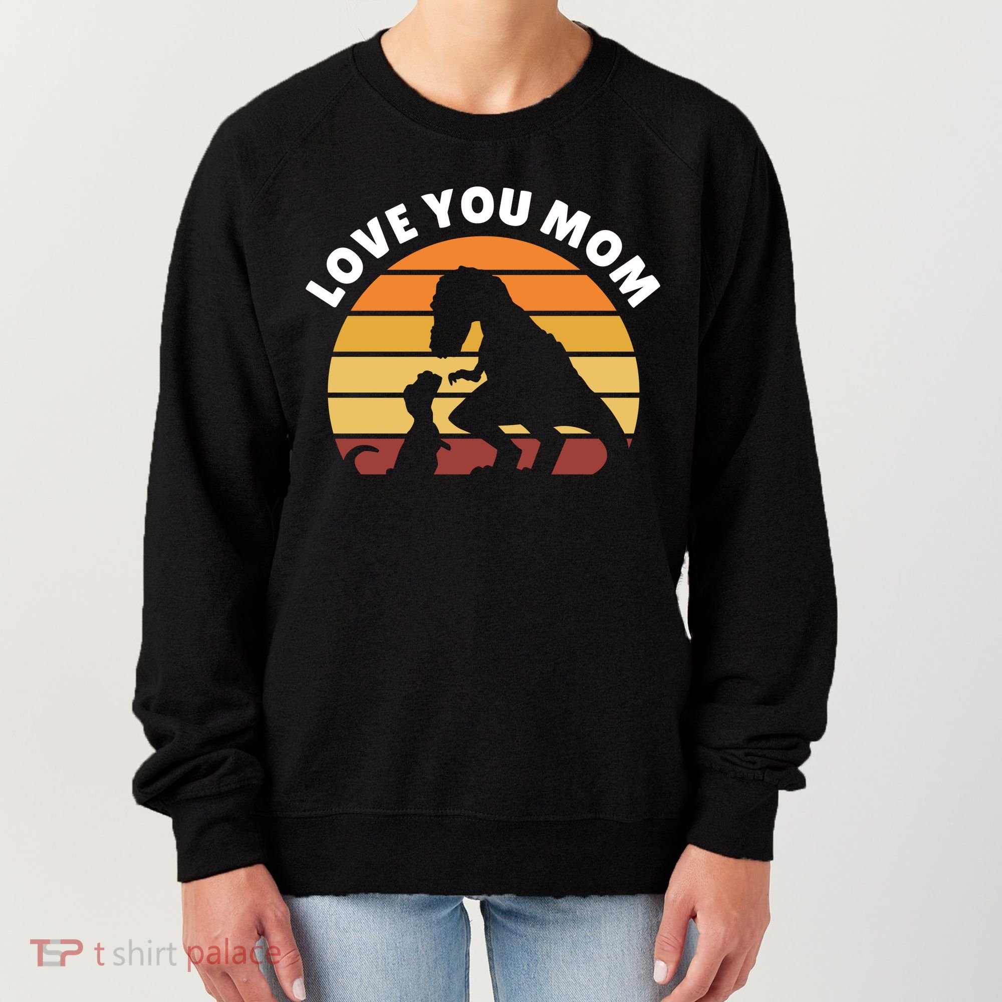 Love You Mom Dinosaur Women's Sweatshirt