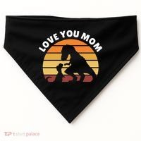 Love You Mom Dinosaur USA-Made Doggie Bandana thumb 0