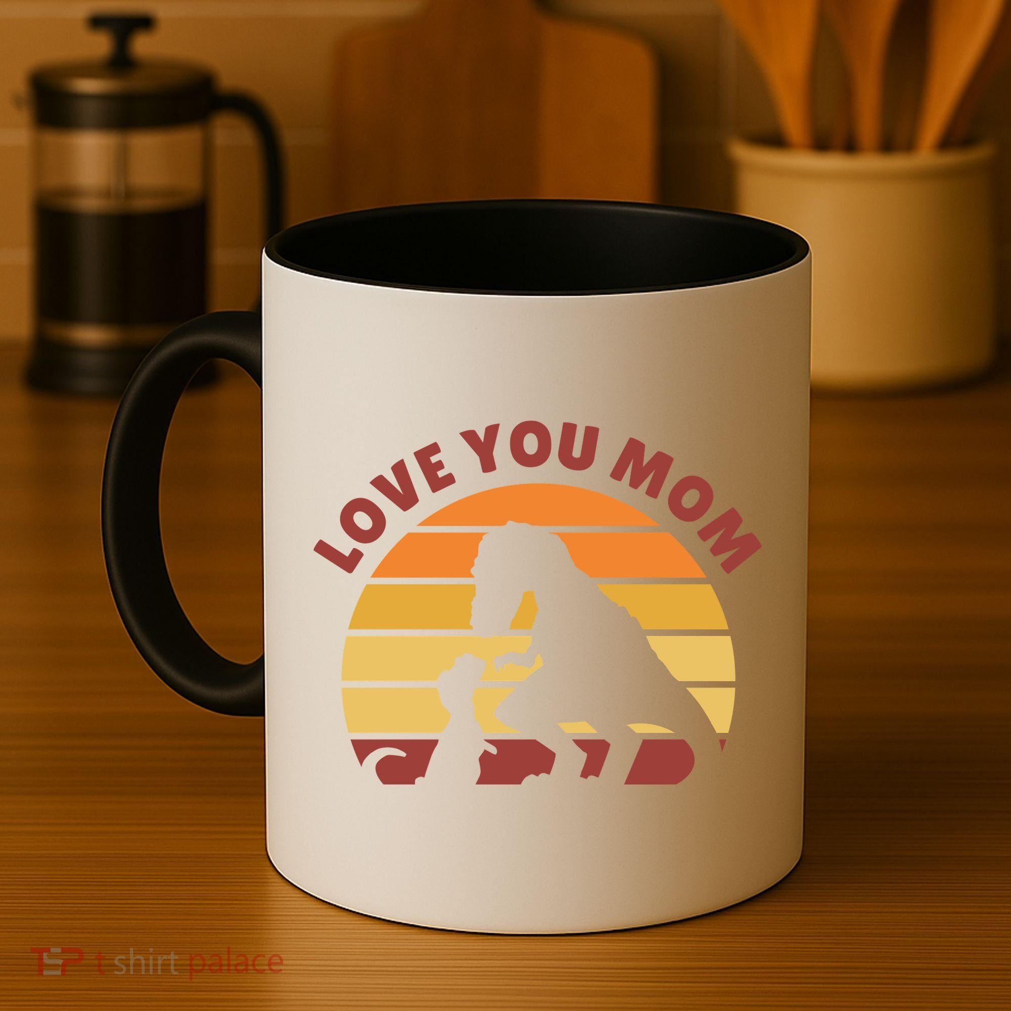 Love You Mom Dinosaur Coffee Mug