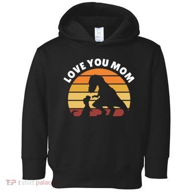 Love You Mom Dinosaur Toddler Hoodie