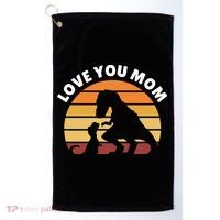 Love You Mom Dinosaur Golf Towel thumb 0
