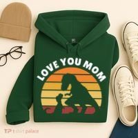 Love You Mom Dinosaur Hoodie thumb 4