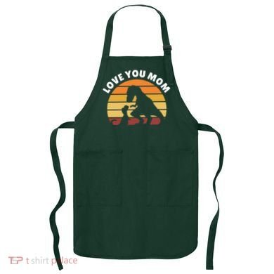 Love You Mom Dinosaur Apron