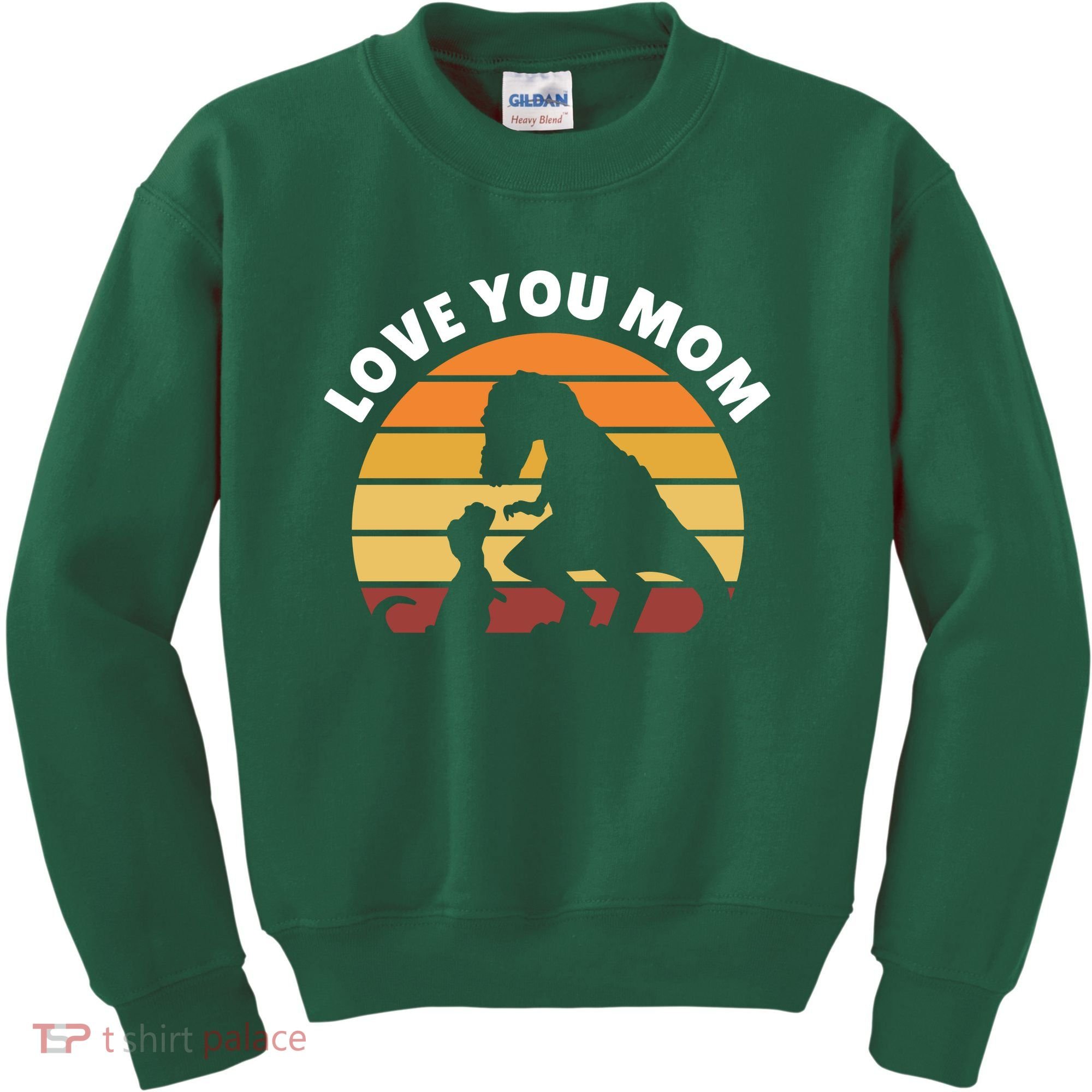 Love You Mom Dinosaur Kids Sweatshirt