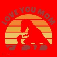 Love You Mom Dinosaur Santa Hat thumb 1