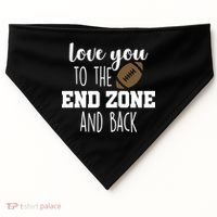 Love You To The End Zone And Back USA-Made Doggie Bandana thumb 0