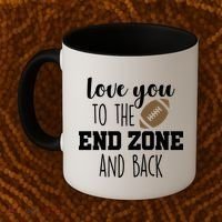 Love You To The End Zone And Back Coffee Mug thumb 2