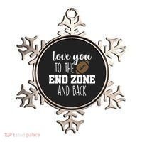 Love You To The End Zone And Back Ornament thumb 0