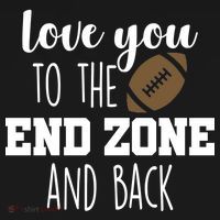 Love You To The End Zone And Back Ornament thumb 1