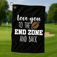 Love You To The End Zone And Back Golf Towel thumb 1