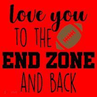 Love You To The End Zone And Back Santa Hat thumb 1
