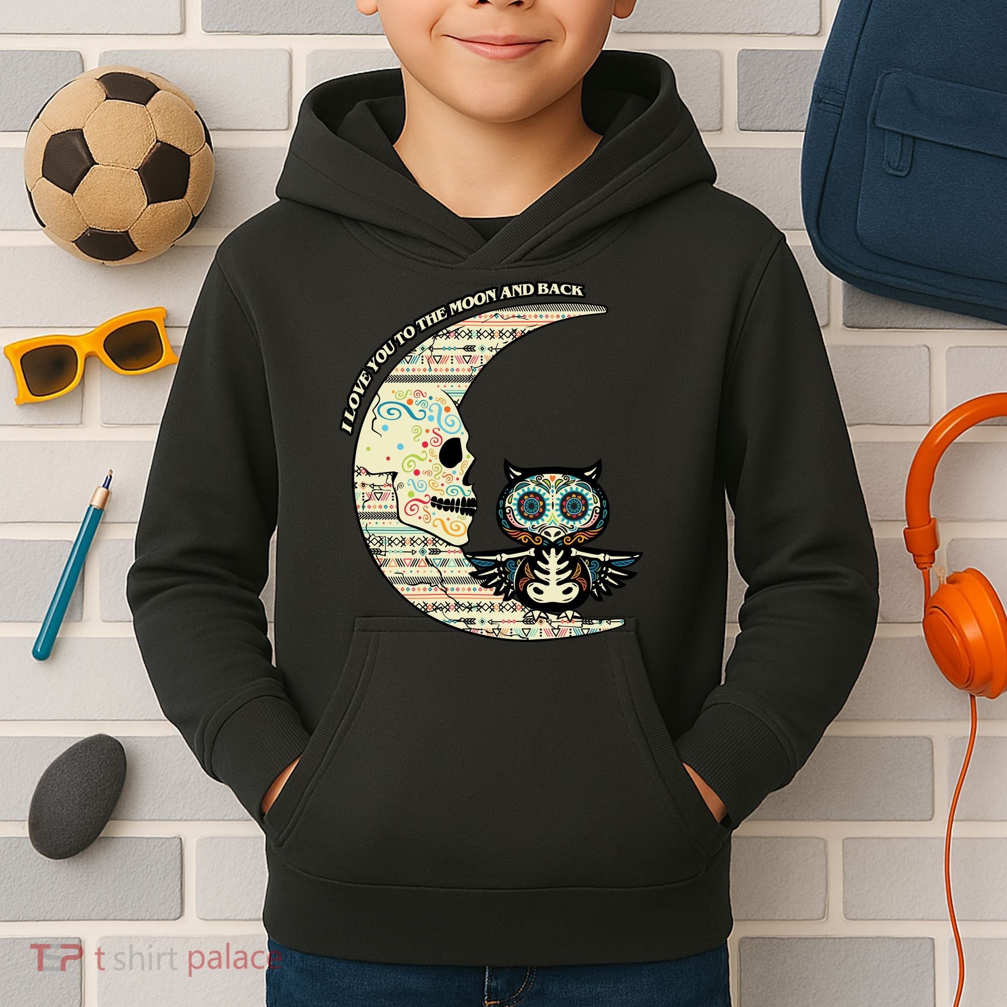 Love you to the moon and back Kids Hoodie