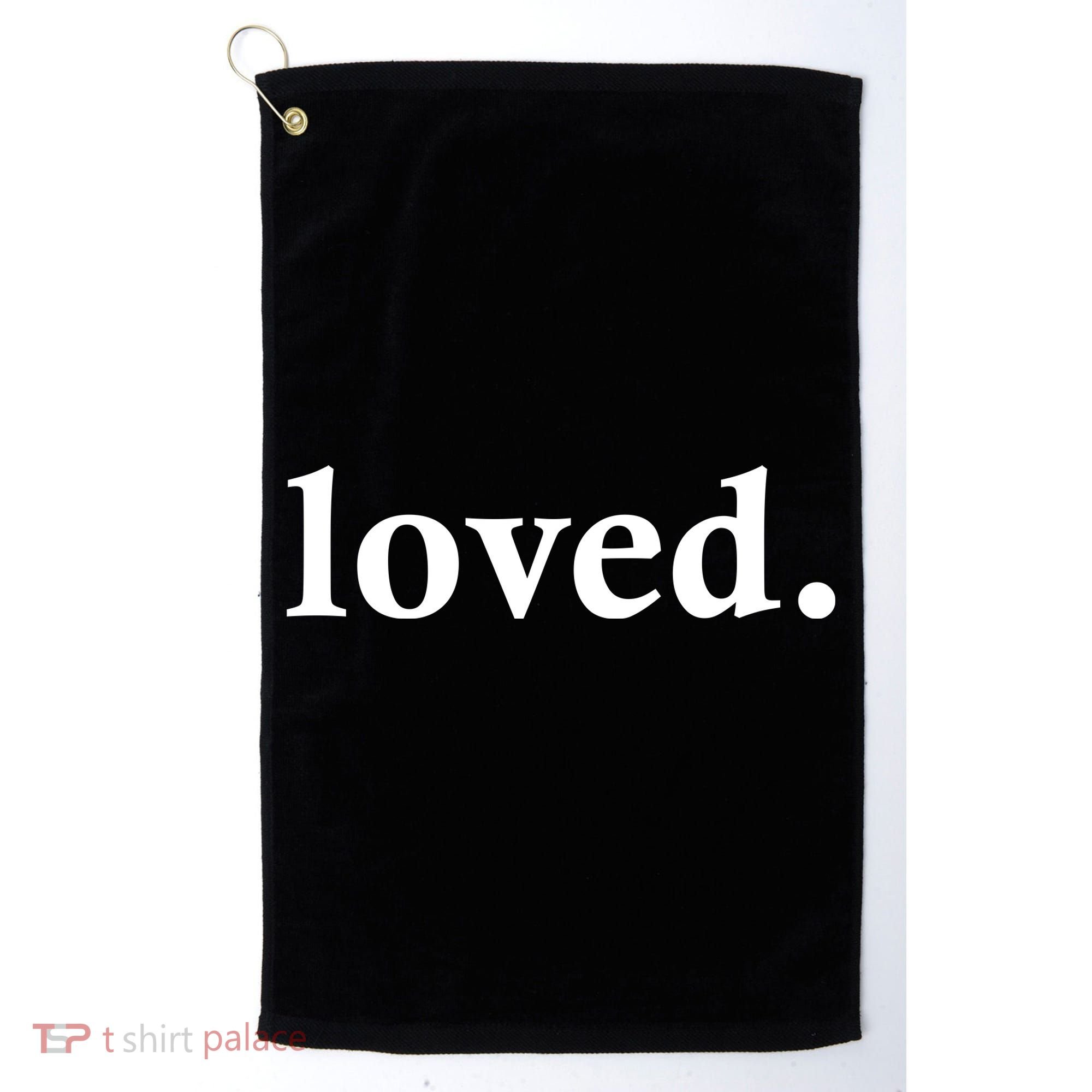 Loved. Valentine's Day Love Classic Logo Golf Towel